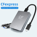 2-in-1 CFexpress Type A &SD Card Reader CF Express Card Reader Type A Adapter USB 3.2 10Gbps Portable CF Express Reader for SLR