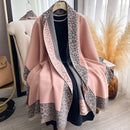 New Luxury Cashmere Plaid Leopard  Scarf Winter Women Pashmina Shawls Warm Blanket Wraps Female Thick Scarves Bufanda Scarves