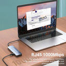 8 in 1 USB-C Hub&M.2 SSD Enclosure Support NVME&SATA ,With 4K HD,PD 100W,USB 3.0, RJ45 1000M,SD/TF Reader for Laptops Mac HP