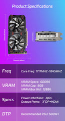 MAXSUN AMD Series Radeon RX580 8G Graphics Cards RX5500XT Video Card RX6500XT 4G RX5700 for Gaming Computer GPU Card