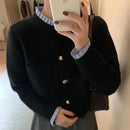 The 'Amour' Heart-Button Knit Cardigan