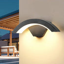 24W LED 现代户外壁灯，暖白光 3000K LED 壁灯，适用于露台花园小径
