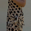 The Riviera | Polka-Dot Scarf-Sling Beach Maxi Dress