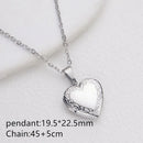 DIY Necklace Photo Picture Locket Necklace New Valentine's Day Openable Floral Heart Necklace Heart Locket Necklace