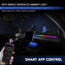 Car Ambient Lights Automatic OFF Module 30 60 Seconds Glove Box USB Expansion Dock Symphony 140cm Strips For Tesla Model 3 Y S X