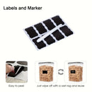 24Pcs Food Storage Containers 12 Boxes 12 Lids Airtight Pantry Organizer Kitchen Accessories Gadgets Tools Home Flour Sugar
