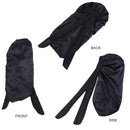 New Women long Oversized elastic satin Bonnet Sleeping Cap with Ribbon Breathable sleeping cap turban sleep Headwear Bandanas