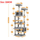 Large Cat Tree and Tower for Indoor Cats With Sisal-Covered Scratching Posts Spacious Hammock Padded Perches and Condos Cat Toys