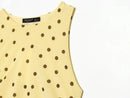 BSAY 2026 Women's Yellow Polka Dot Maxi Dress Sleeveless Crew Neck Waist Ruched Elegant Long Dress Summer Casual Party Dresses
