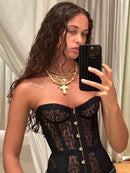 The Échappée | Lace-Up Strapless Corset Top — Summer 2026