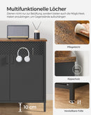 Sideboard, kitchen cupboard, double door cabinet, adjustable floor, steel rack, industrial style multi-functional