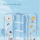 Bview Art Large-capacity transparent pencil case high-color student double-open stationery box multifunctional pencil case