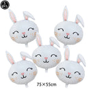 Easter Theme Disposable Tableware Cute Cartoon Rabbit Pattern Paper Plates Cups Napkins Kids Easter Party Decoration Supplies