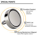 400lb Single side Magnets Fishing Grapping Hook Magnetic Recovery Salvage Strong Retrieval Magnet N52 Neodymium Magnets