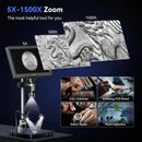 TOMLOV DM9 Max 10.1" HD IPS HDMI Digital Microscope 1500X 20MP Coin Microscopio Magnifier Soldering Microscopes For Repairing