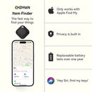 智能追踪器 适用于“查找”APP 儿童/宠物物品查找器 钥匙防丢失提醒设备 MFI认证定位器 智能蓝牙GPS追踪器