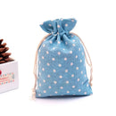 50Pcs/lot  (10x14cm) Linen Printed Cotton Gift Bags Packing Jewelry Drawstring Pouch Cosmetic Wedding Candy Wrappling Reusable