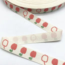 New 5yards 15mm Christmas Printed Polyester Cotton Ribbon DIY Wedding Christmas Party Gift Wrapping Supplies
