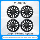 4PCS Wheel Cover Design For Tesla Model 3 Highland 2023-2025 18 Inch Right＆Left Hubcaps Storm Style Wheel Cover Accessories
