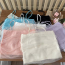 Chic Spaghetti Strap Tube Tops Gauze Y2k Women Sleeveless Mesh Tank Top Crop Top Camisole Female Summer Streetwear 2000s Clothes
