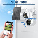8MP 4K HD Outdoor Solar Camera Wireless Wifi Surveillance Camera Soalr Pannel Battery Camera Human Detection Night Vision ICSEE