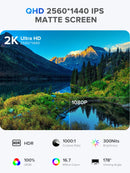 UPERFECT UMax 22 Computer Gaming Display 22inch Monitor 2K 1440P 100% sRGB USB-C HDMI IPS Screen for Laptop MacBook Surface PC
