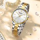 CURREN Fashion Brand Watches for Women Simple Casual Stainless Steel Bracelet Quartz Pointers Wristwatches Luminous Hands Clock
