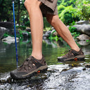 New Men Sandals Summer Casual Beach Shoes Breathable Anti-Slip Slip on Flat Sandals Male Outdoor Walking Slippers Comfortable