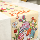 35x180cm Easter Table Runner Watercolour Bunny Eggs Table Runner Easter Decor for Kitchen Dining Table Home Party Decorations