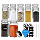 The Culinary Cartographer | 12-Piece Transparent Glass Spice Jar Set