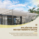 Outsunny retractable pergola cover 3,5x2,6 m 10 drain holes