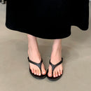 SUOJIALUN 2025 Summer New Brand Women Slipper Fashion Narrow Band Slip On Flip Flop Shoes Square Low Heel Outdoor Sandals
