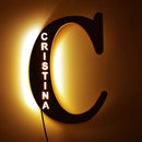 Custom Letters LED Night Light Wooden Engraved Name Home Decor Wedding Birthday Party Christmas New Year Decoration Lover's Gift