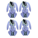 4Pcs/set Easter Knife Fork Bags Non-woven Cartoon Sheep Easter Rabbit Cutlery Holder Bag Tableware Organizer Easter Decorations