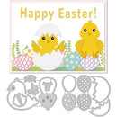 Easter Chick Cutting Dies Easter Egg Carbon Steel Die Cuts for DIY Crafting Embossing Stencil Template for Easter Card Making