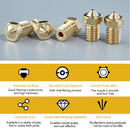 5/10pcs V6 M6 Threaded Nozzle All Metal 0.2/0.3/0.4/0.5/0.6mm for 1.75 Filament E-3-D V5 Anycubic i3 Mega Kobra Hotend Extruder