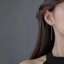 Drop Ear Line Long Hanging Earrings For Women Silver Gold Color Zircon Crystal Piercing Threader Earing Ear Accessories Jewelry