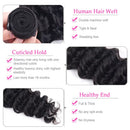 Deep Wave Natural Color Bundles Brazilian Hair Extension Remy 38 40 Inch Remy Hair Bundles One Weave Unprocessed 3/4 Pieces