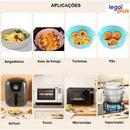 Kit 5 Forma De Silicone Para Air Fryer Forno Microondas Fritadeira Assadeira Reutilizável Antiaderente Flexível