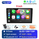适用于Univers车载收音机的Android 14 双DIN Apple Carplay车载多媒体播放器 GPS Android Auto IPS屏幕 RDS DSP车载音响