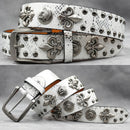 Rivet PU  Leather men's belt Fashion alloy belts Buckle luxury brand jeans belts for men business belt female belt
