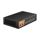 KeepLiNK 10-Port Gigabit Ethernet Switch with 8-PoE Ports and 2-RJ45 Copper Uplink Unmanaged Plug and Play