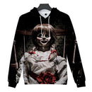 Annabelle 3D Print Hoodies Men Sweatshirt Harajuku Hoody Tracksuits 3D Print Horror Movie Annabelle Hoodie Streetwear Clothes