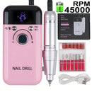 45000RPM Electric Nail Drill Machine Nail File For Manicure Pedicure Salon Rechargeable Sanding Tool