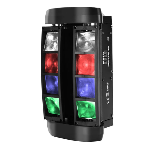 Yiflamefly 蜘蛛舞台灯光摇头灯 8x10W RGB LED 光束 DJ 灯 适用于派对迪斯科婚礼现场舞台照明