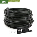 3M-25M 3/8”PE Hose Misting System DIY Adjustable Orange Nozzle Spray Cooling Kit for Greenhouse Garden Plants Fogging Watering