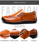Handmade Leather Men Shoes High Quality Men Loafers Comfortable Soft Sole Walking Shoes Hot Sale Moccasins Men Driving Shoes New
