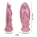 12-Inch Mexico Virgin Mary Figurines Catholic Blessed Mother Guadalupe Sculpture Resin Religious Statue Home Room Decoration