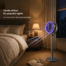 3-in-1 Modern Air Circulator Fan 5 Speeds 4 Heights Quiet Portable Pedestal Stand Fan USB-C for Home Bedroom Office RV Camping
