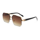 Luxury Brand Fashion Frameless Men SunGlasses Classic Gradient Leisure Women Glasses Square High Quality Unisex Driving Shades